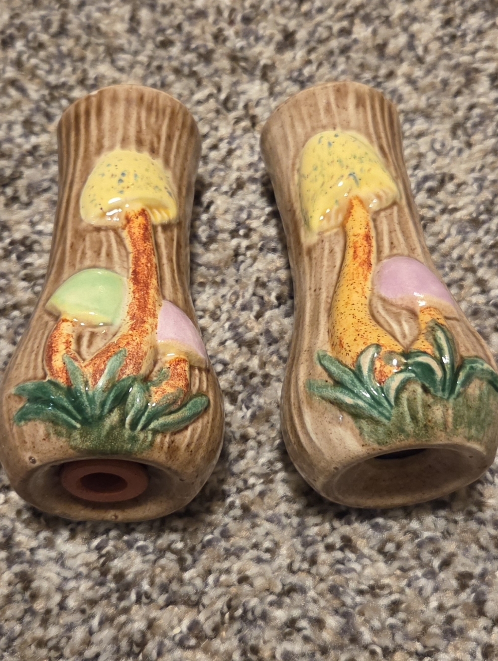 Pair Of Retro Mushroom Salt And Pepper Shakers